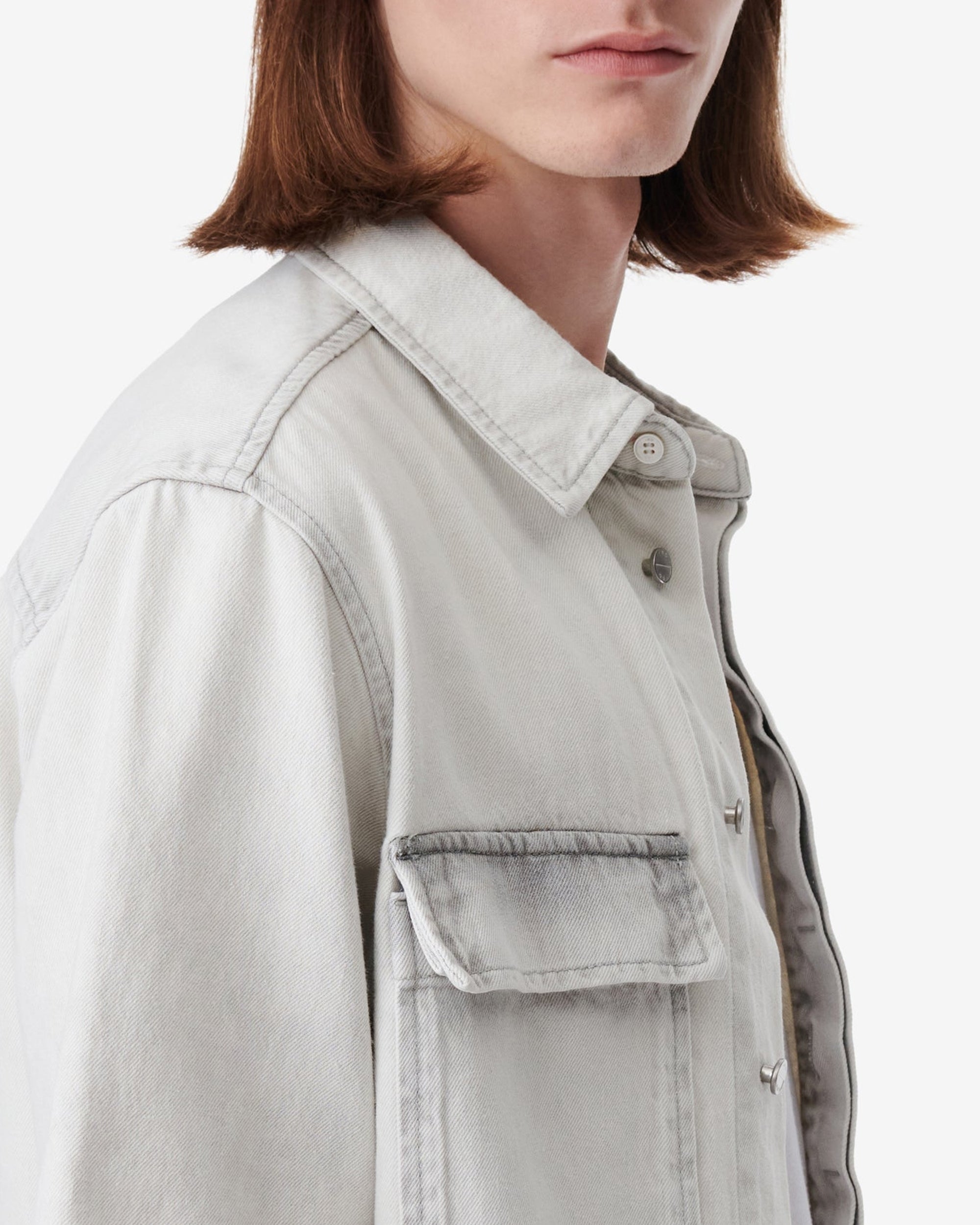 Ivera short-sleeved shirt - Bleached Grey