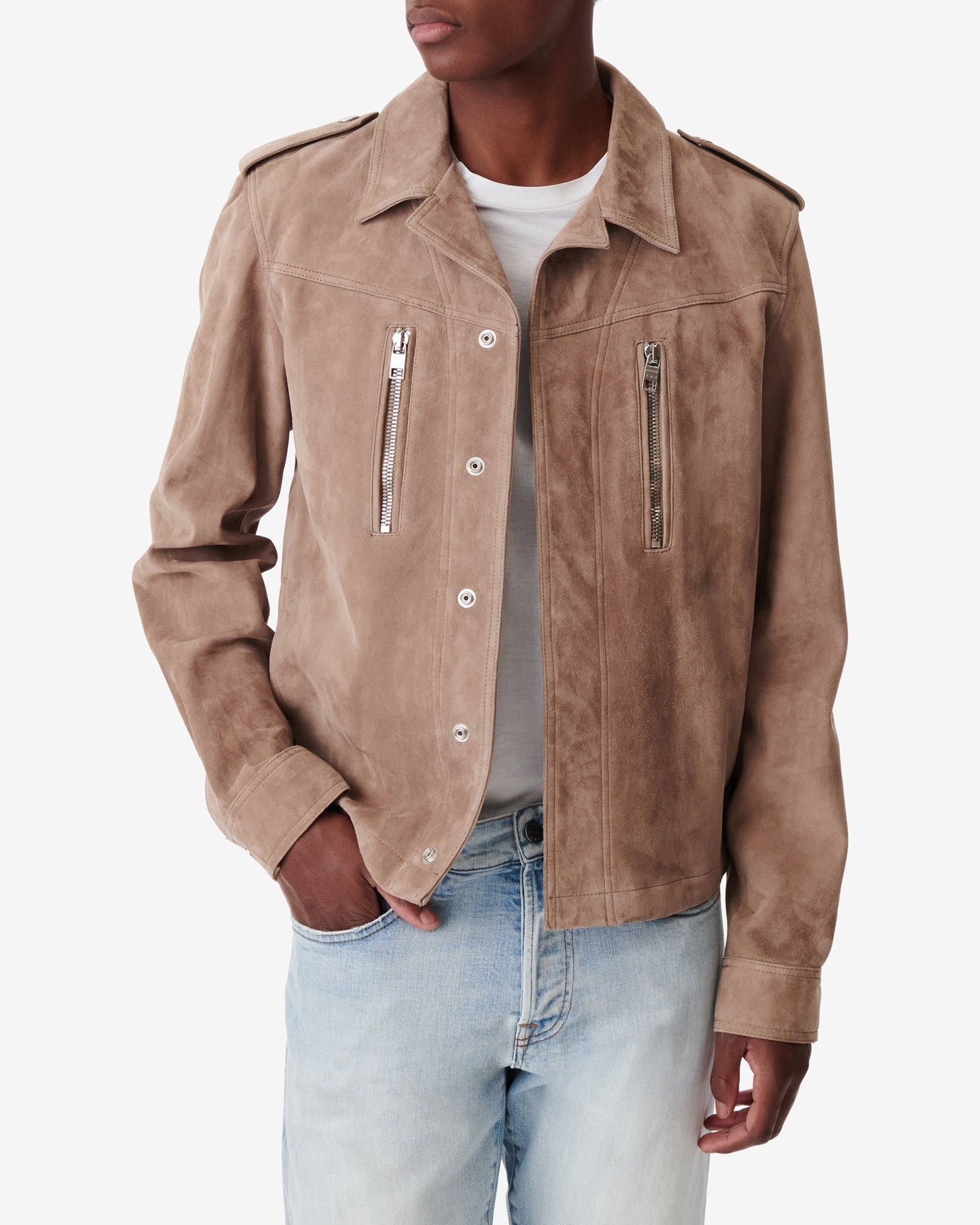 Jorin suede jacket - Taupe