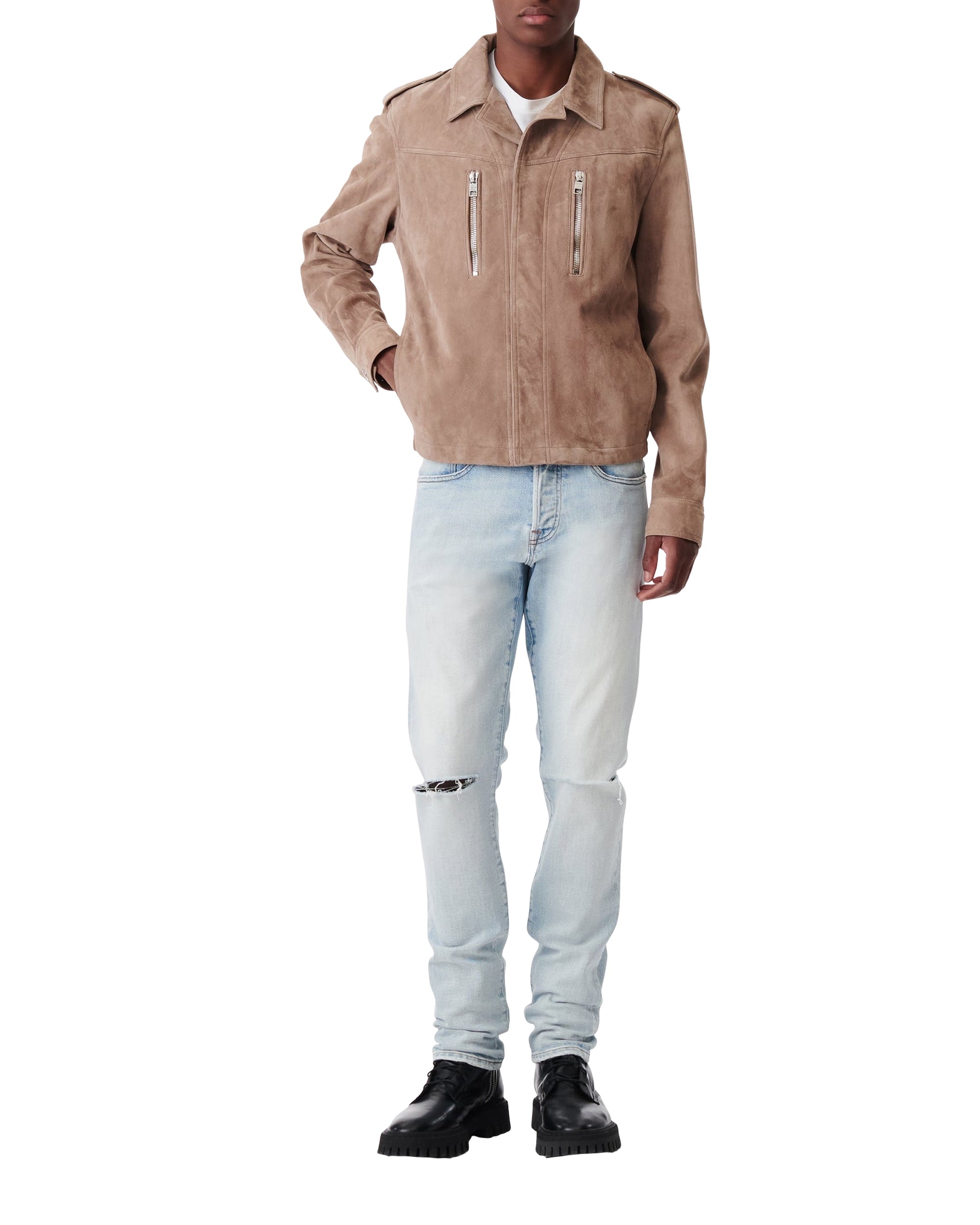 Jorin suede jacket - Taupe