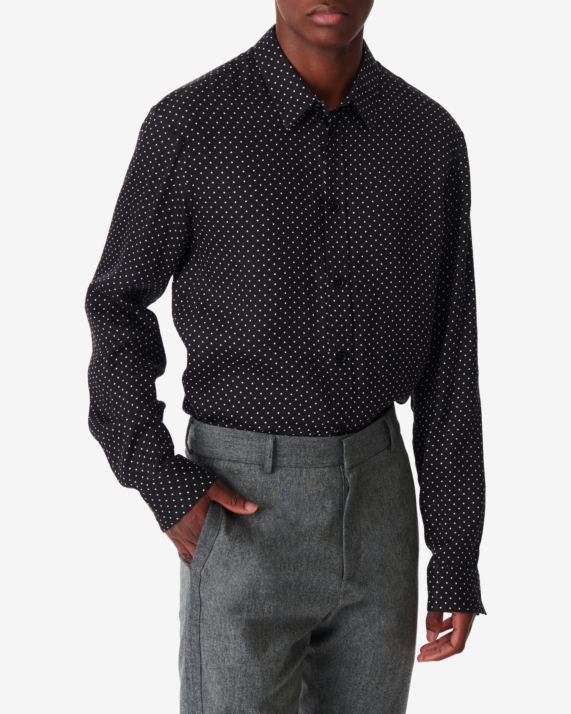 Lommi shirt - Black & Offwhite
