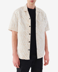 Nahel short-sleeved shirt - Beige & Ecru