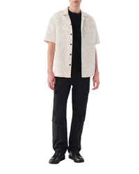 Nahel short-sleeved shirt - Beige & Ecru