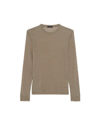 Arona long-sleeved linen T-shirt - Taupe