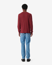 Arona long-sleeved linen T-shirt - Bordeaux