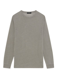 Arona long-sleeved linen T-shirt - Stone Grey
