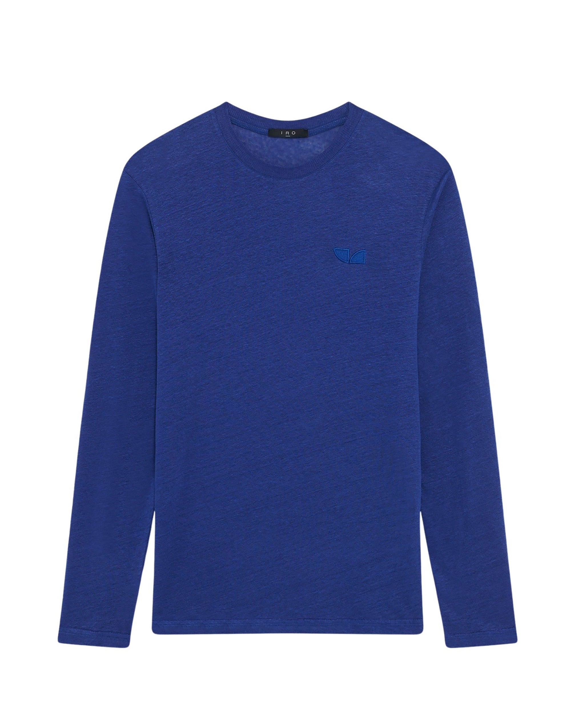 Thiaro long-sleeved t-shirt in linen - Moonlight Blue