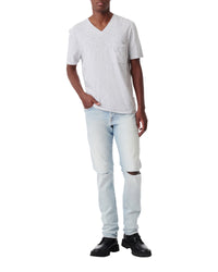 Velio T-shirt - Pearl Grey & White
