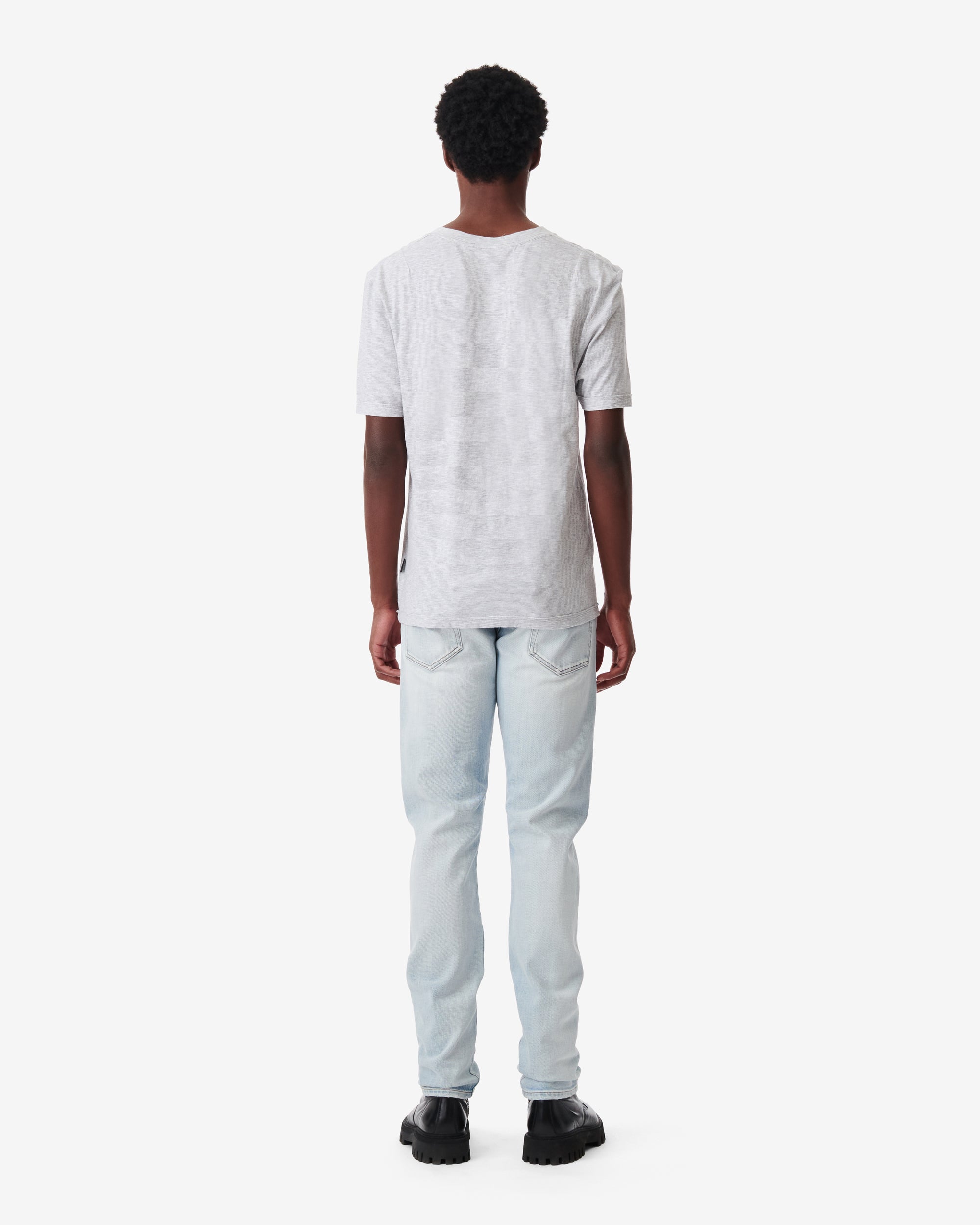 Velio T-shirt - Pearl Grey & White