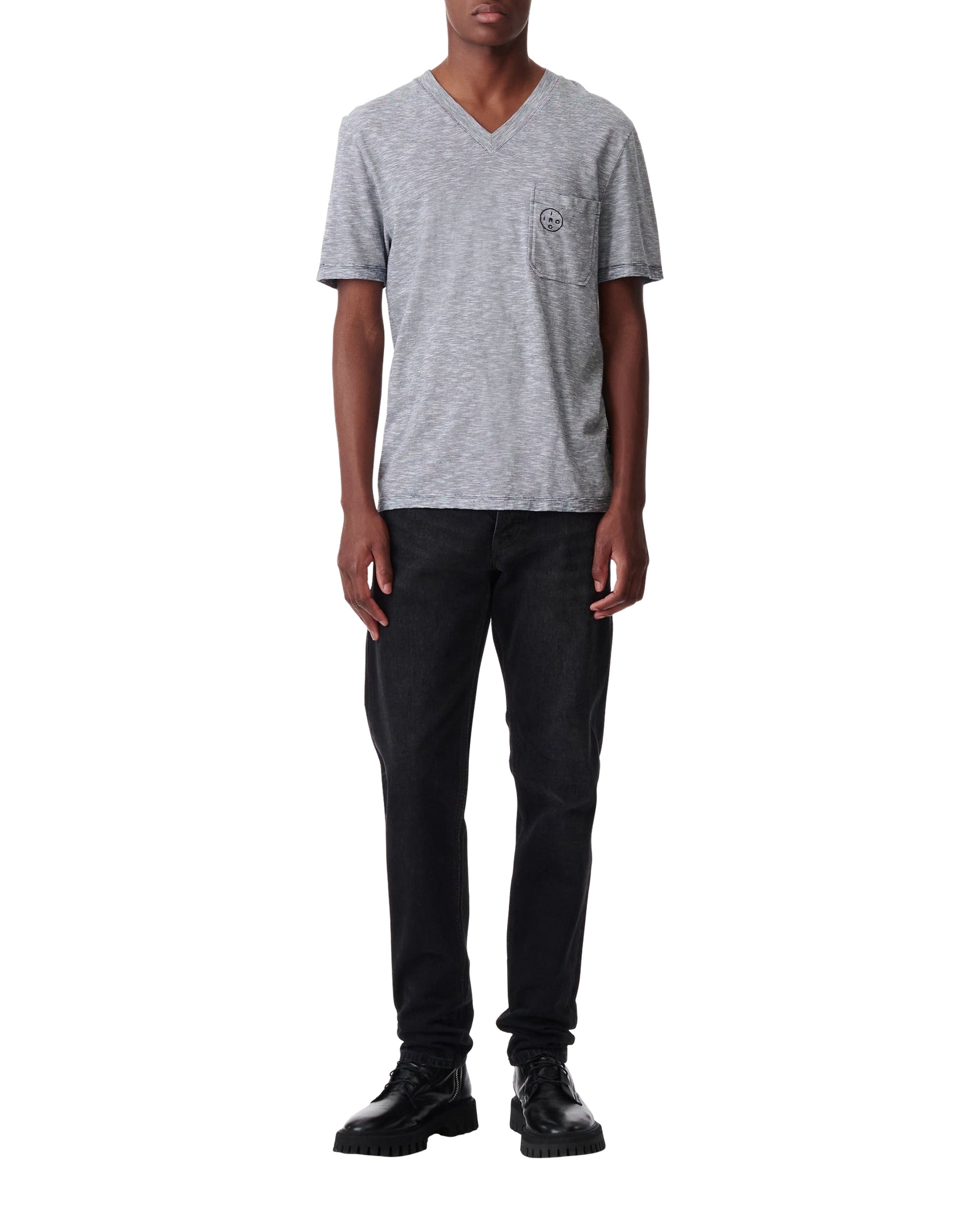 Velio T-shirt - Navy & White