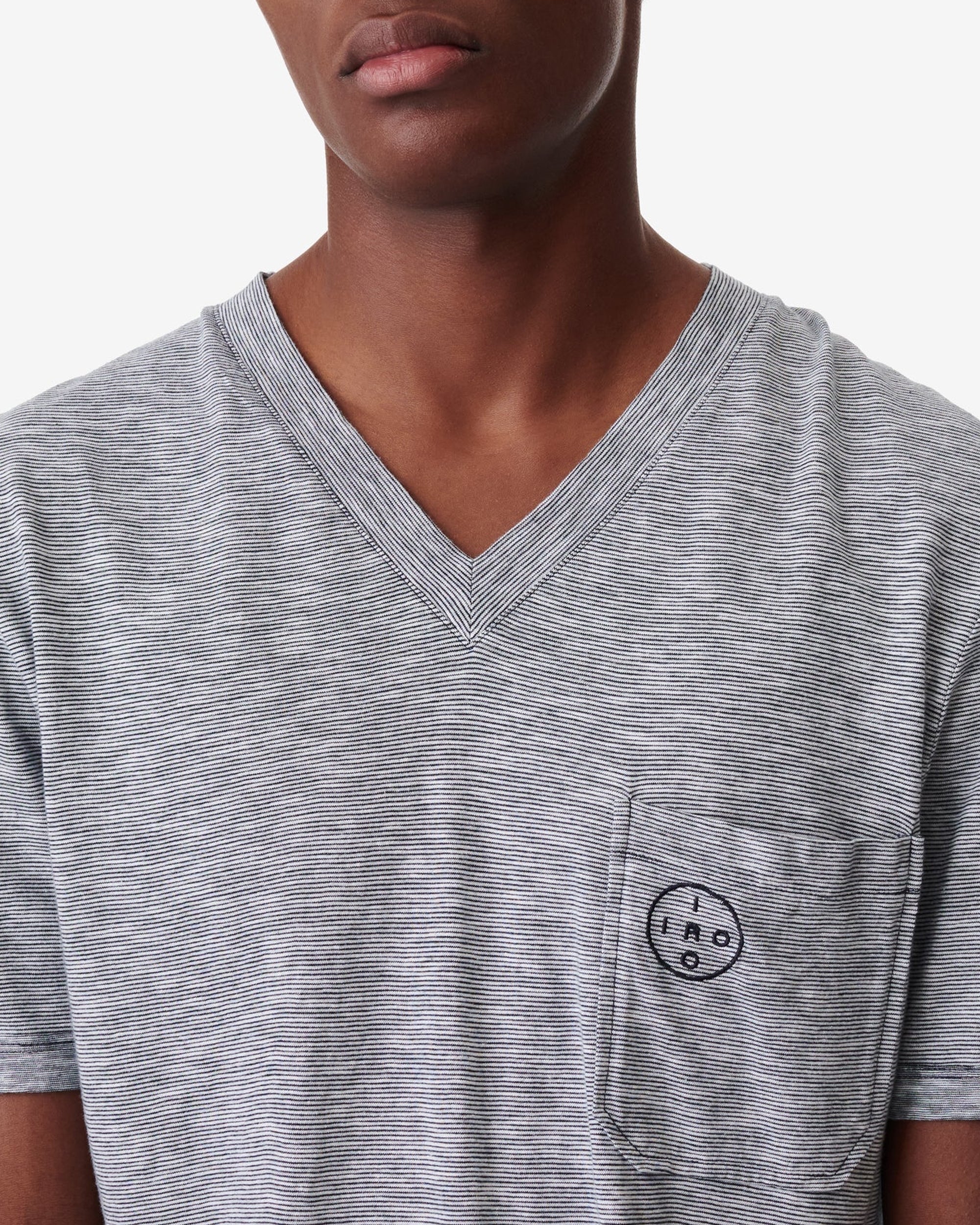 Velio T-shirt - Navy & White