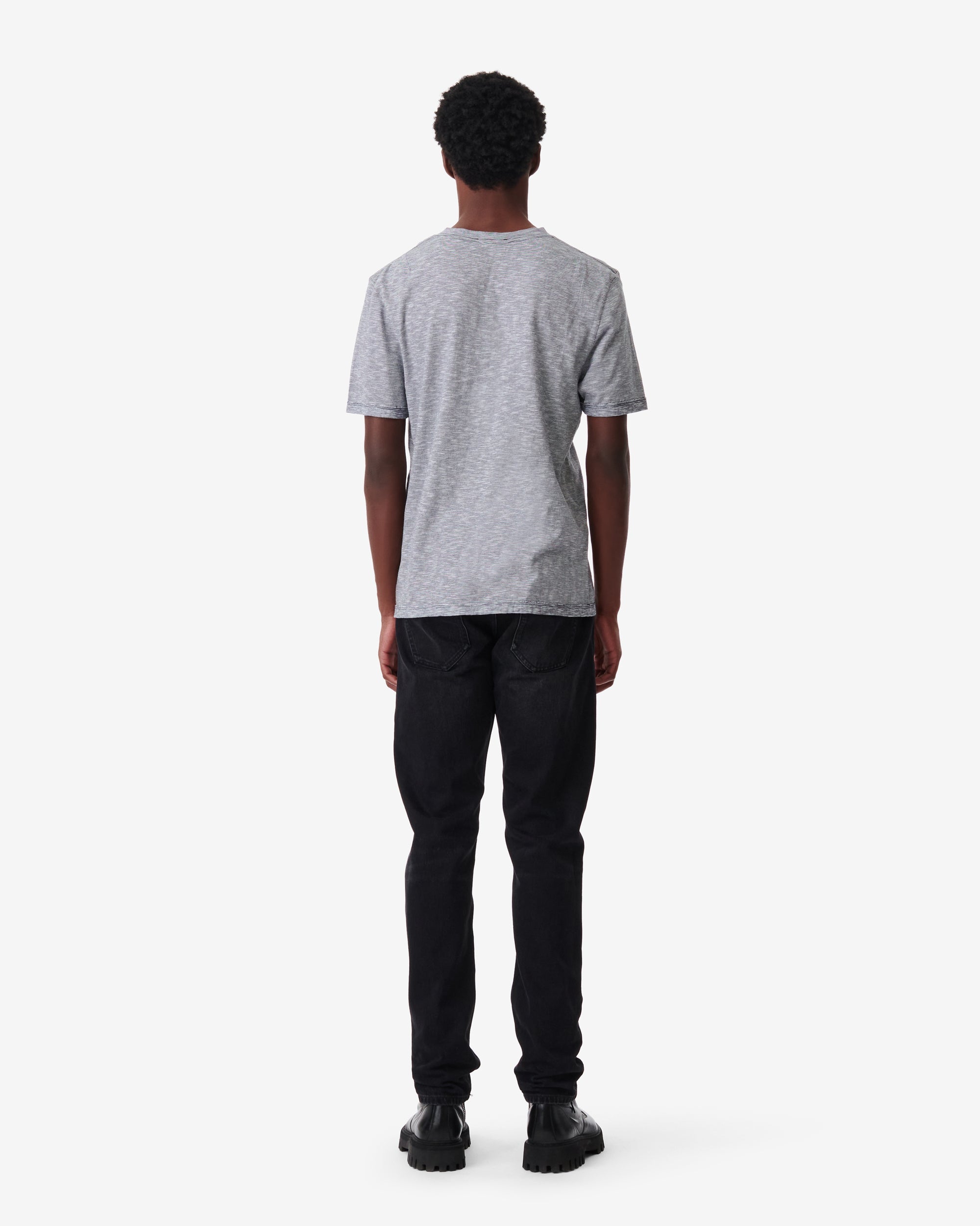 Velio T-shirt - Navy & White