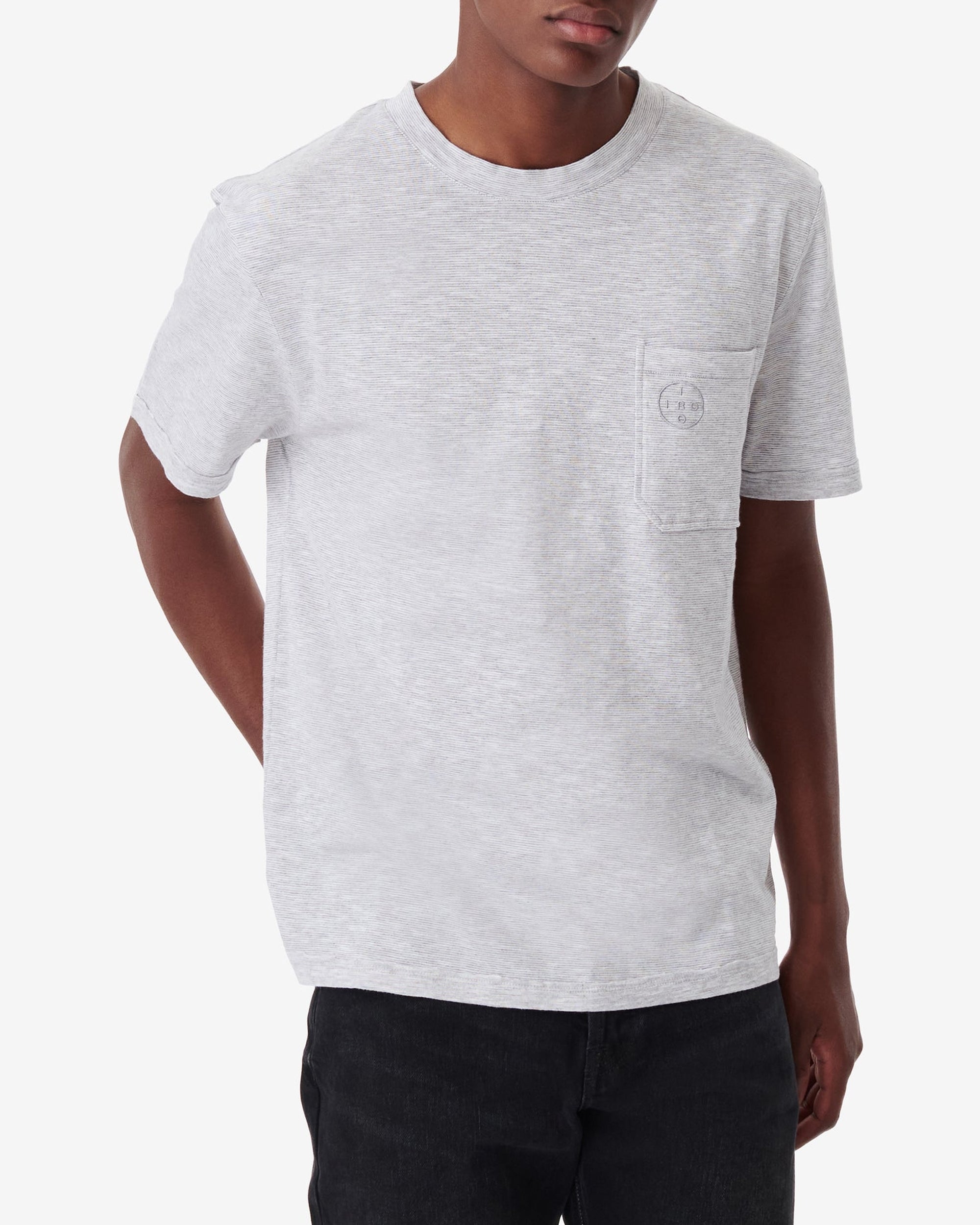 Vitto T-shirt - Pearl Grey & White