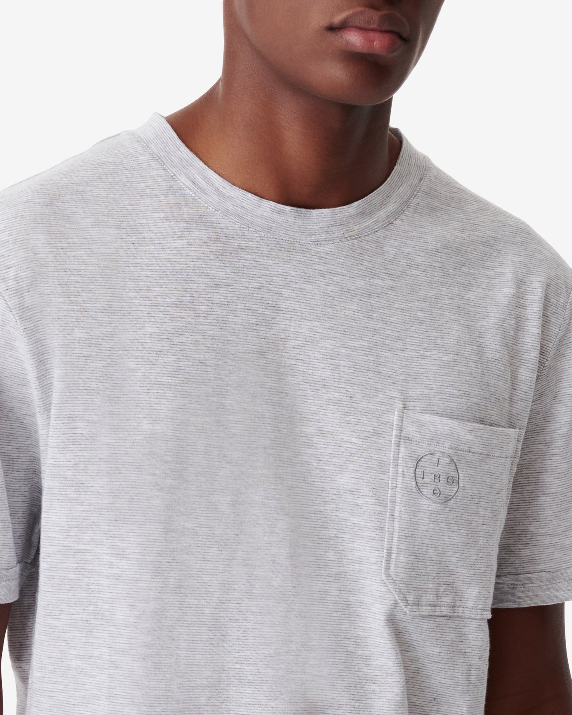 Vitto T-shirt - Pearl Grey & White