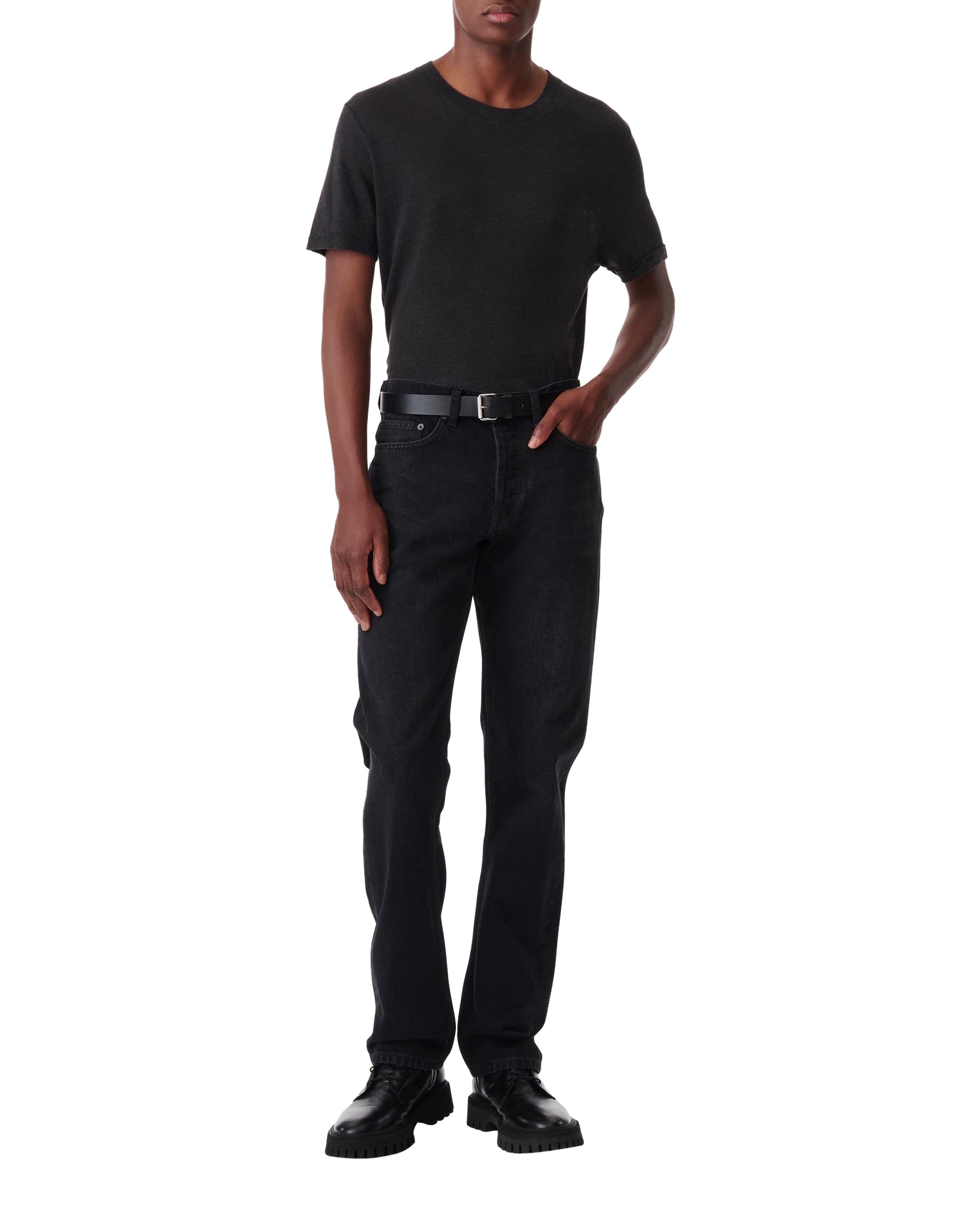 Daxo Straight Jeans - Distressed Black