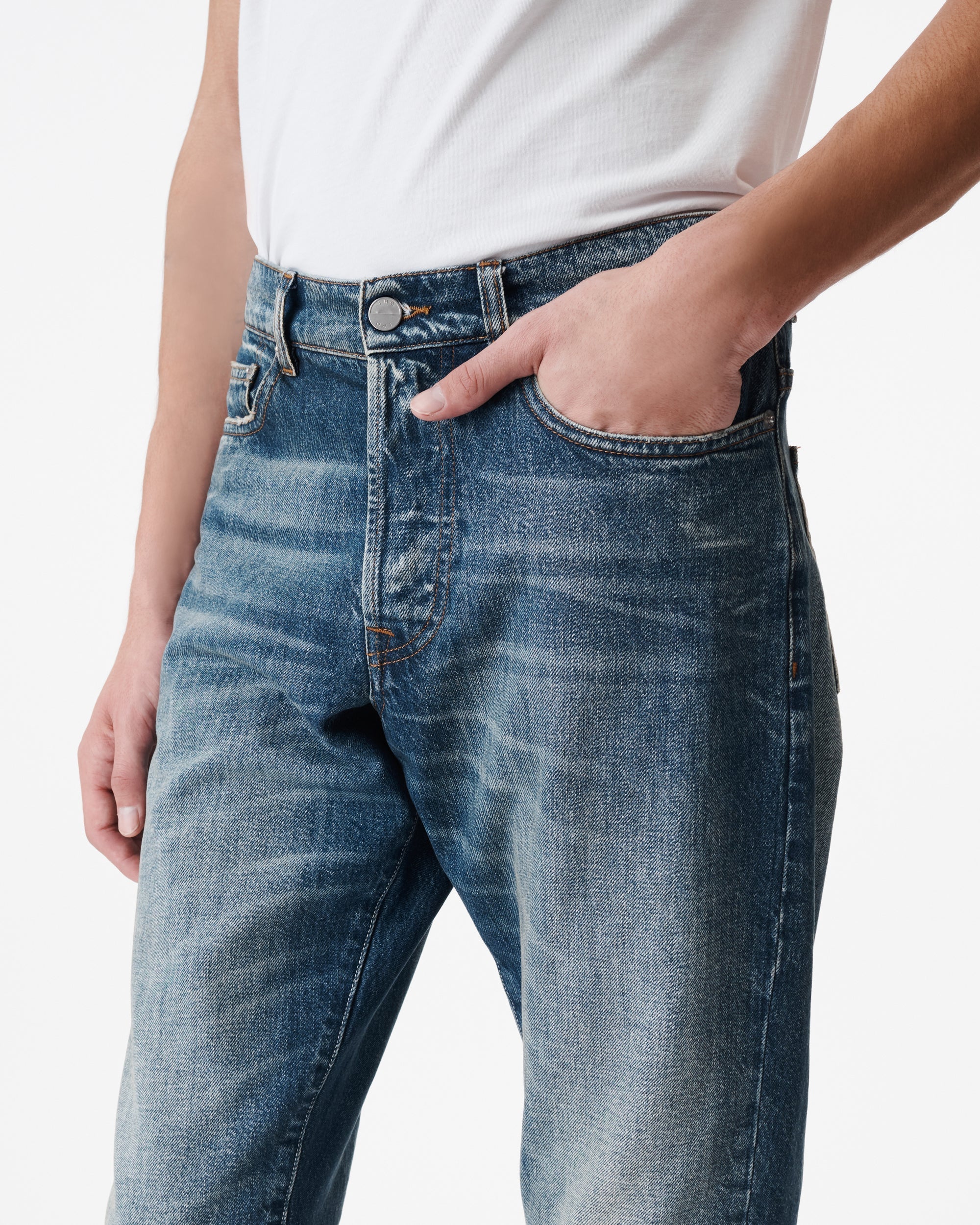 Dayn Straight Jeans - Mid Blue