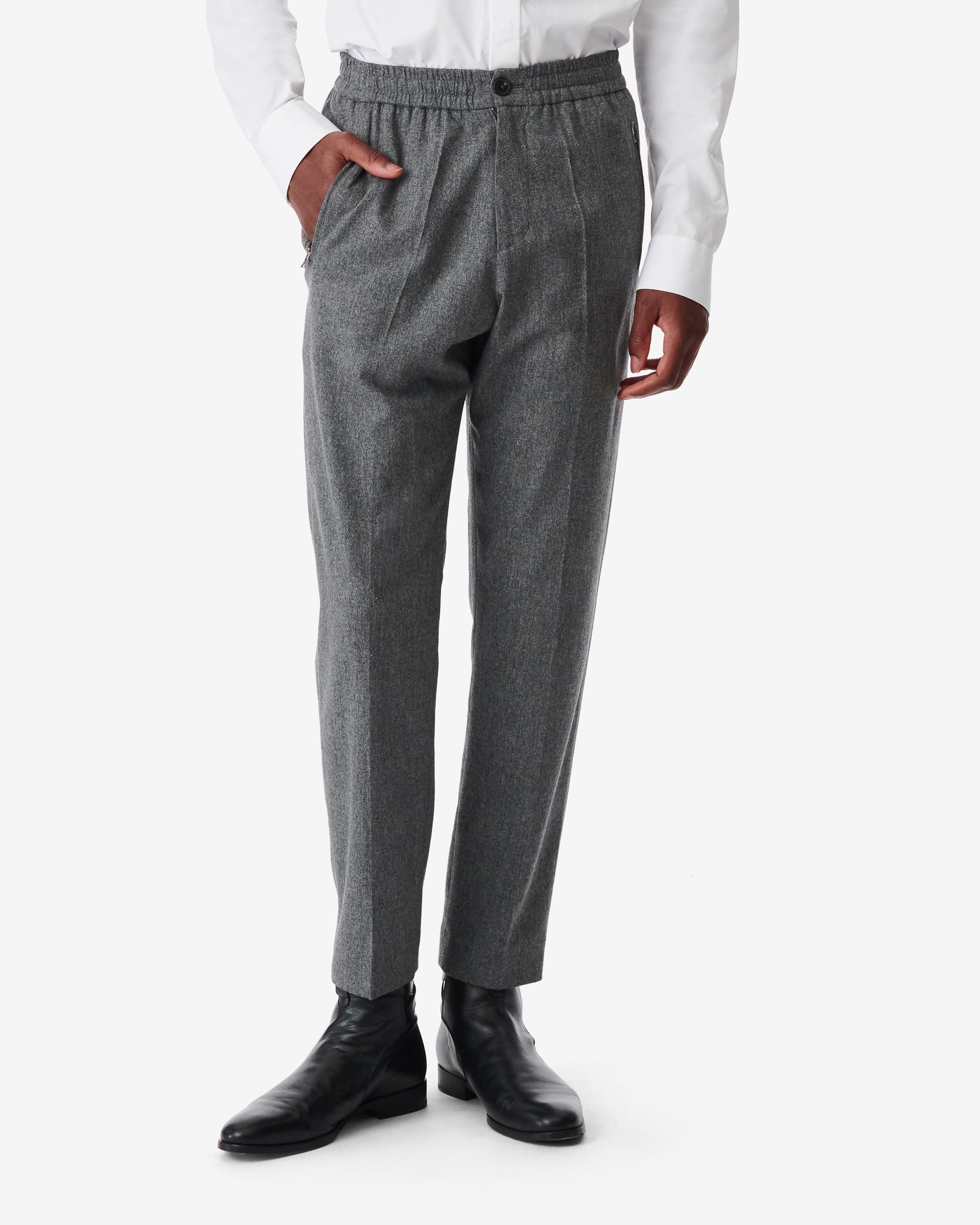 Lindojog wool trousers - Grey