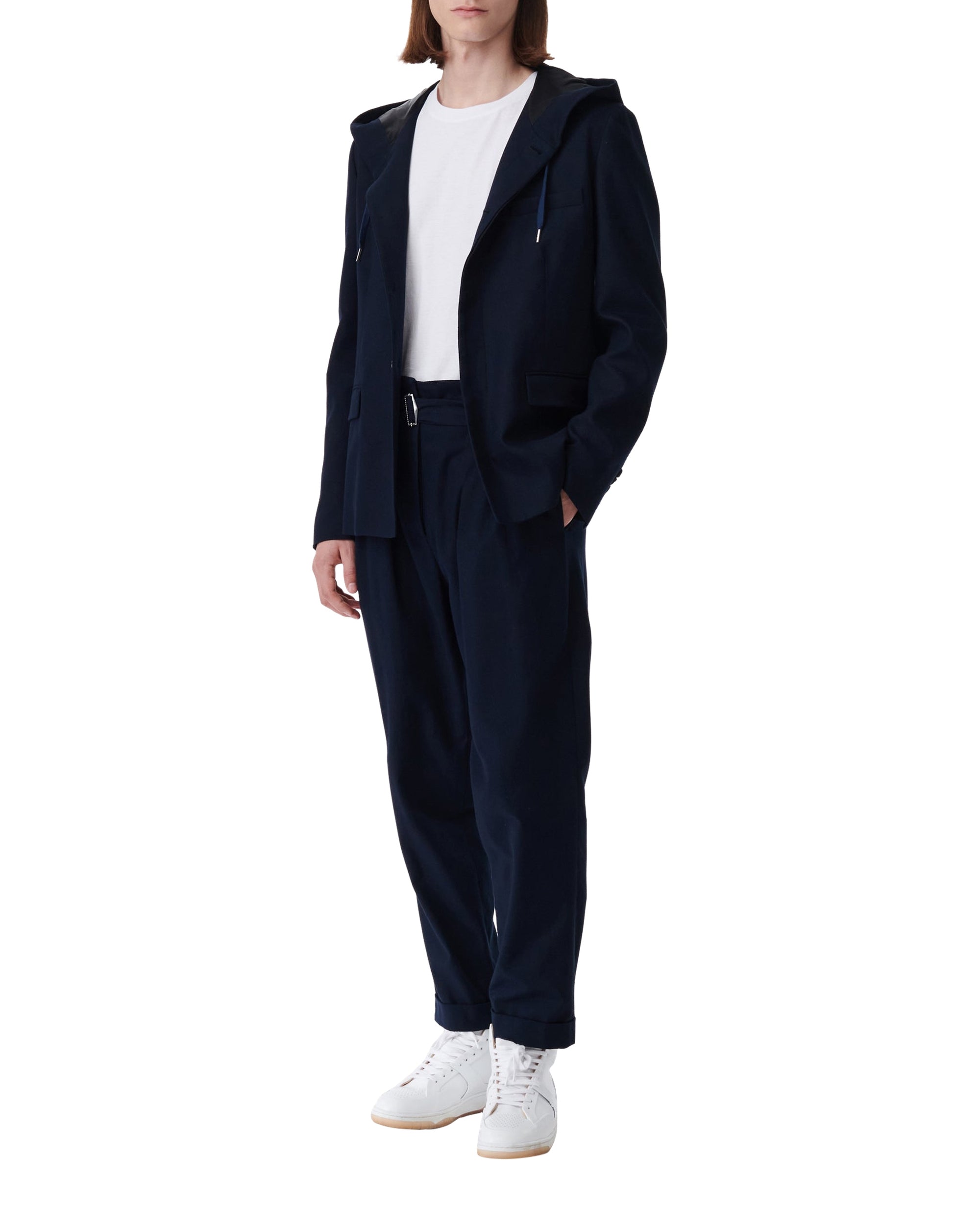 Rohan trousers in silk blend - Dark Navy