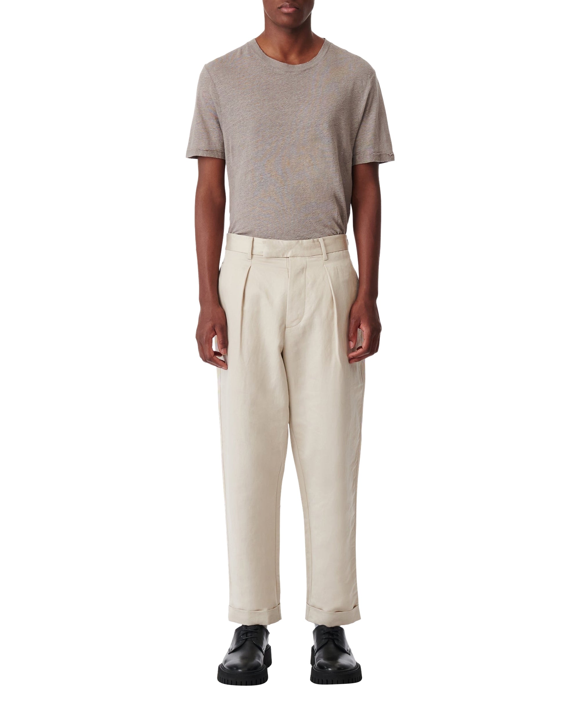 Tobie trousers in linen - Beige