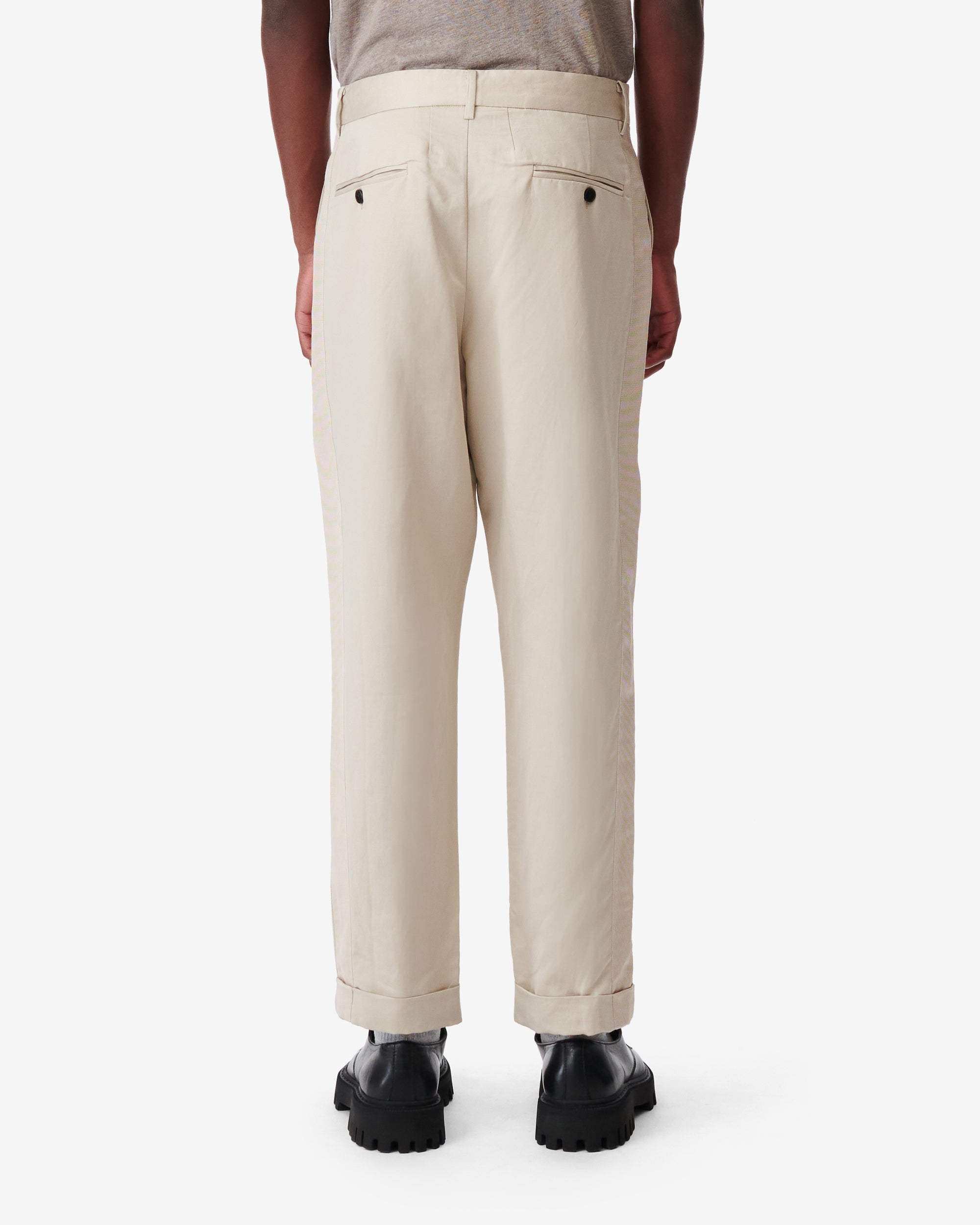 Tobie trousers in linen - Beige