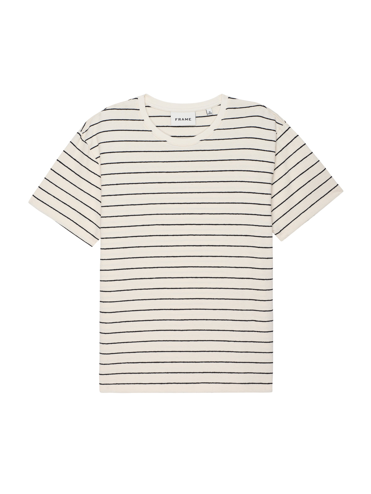 S/S RELAXED STRIPE TEENATURAL/BLACK