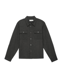 CLASSIC FLANNEL SHIRTGREY MELANGE