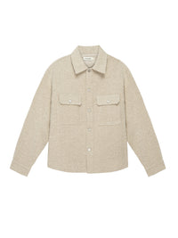 TWEED OVERSHIRT JACKETDOVE TWEED
