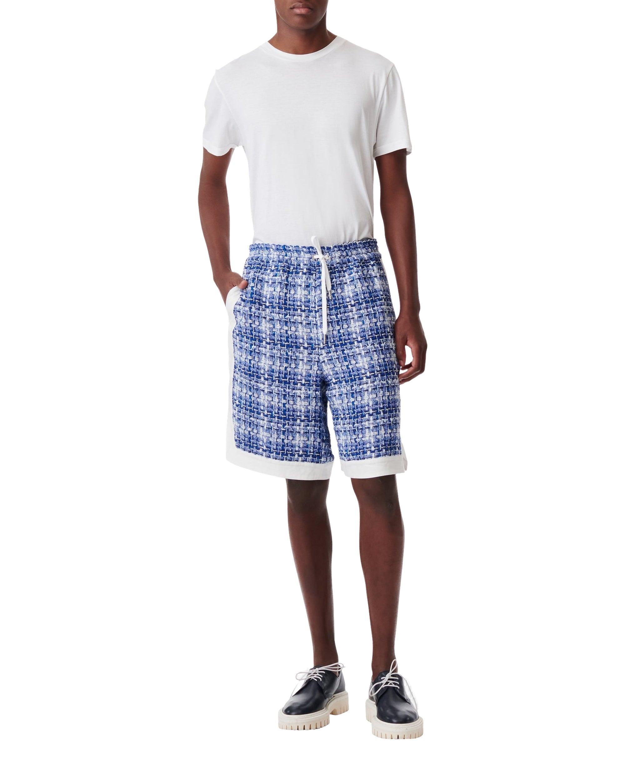 Dera shorts in tweed - Blue & White