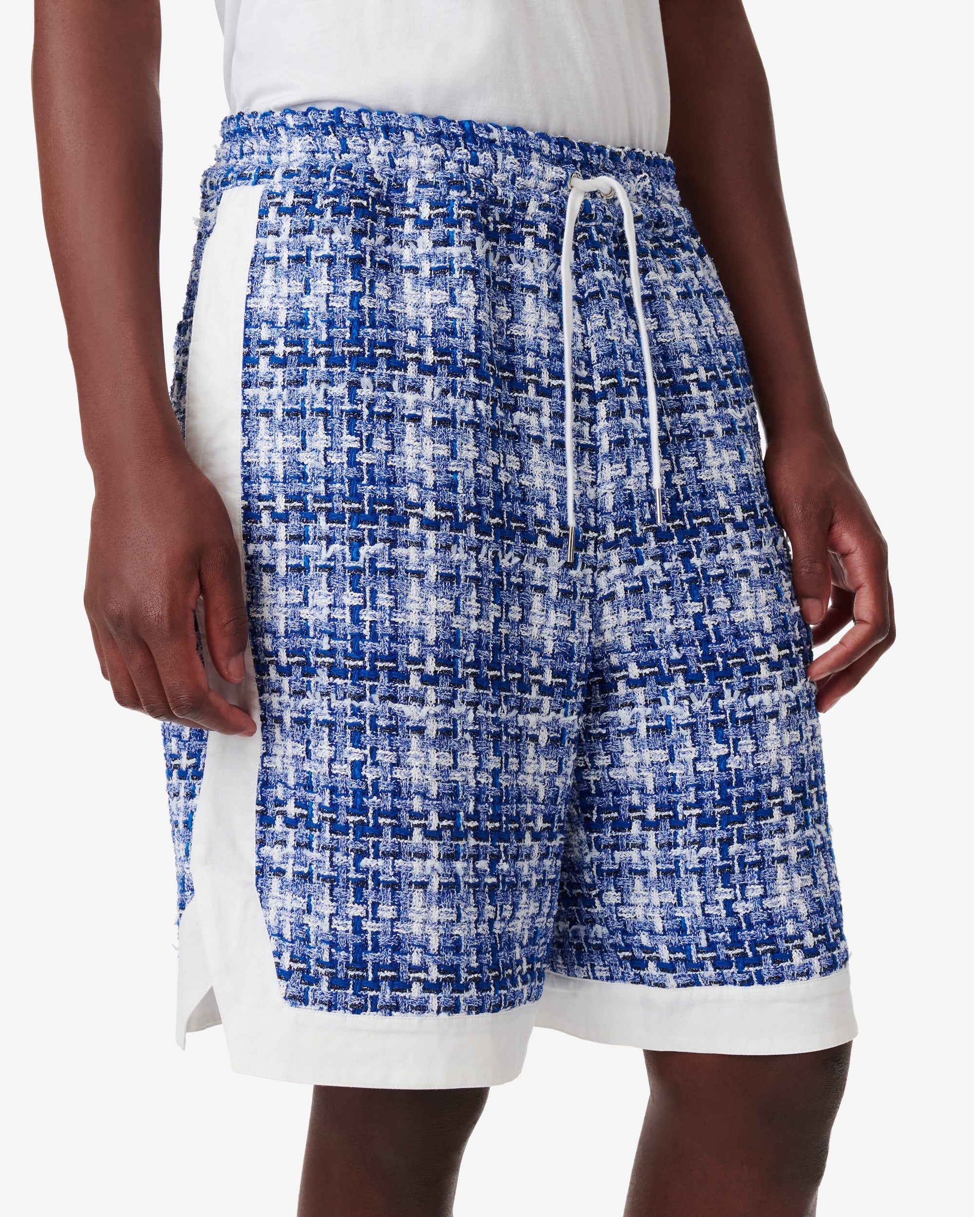 Dera shorts in tweed - Blue & White