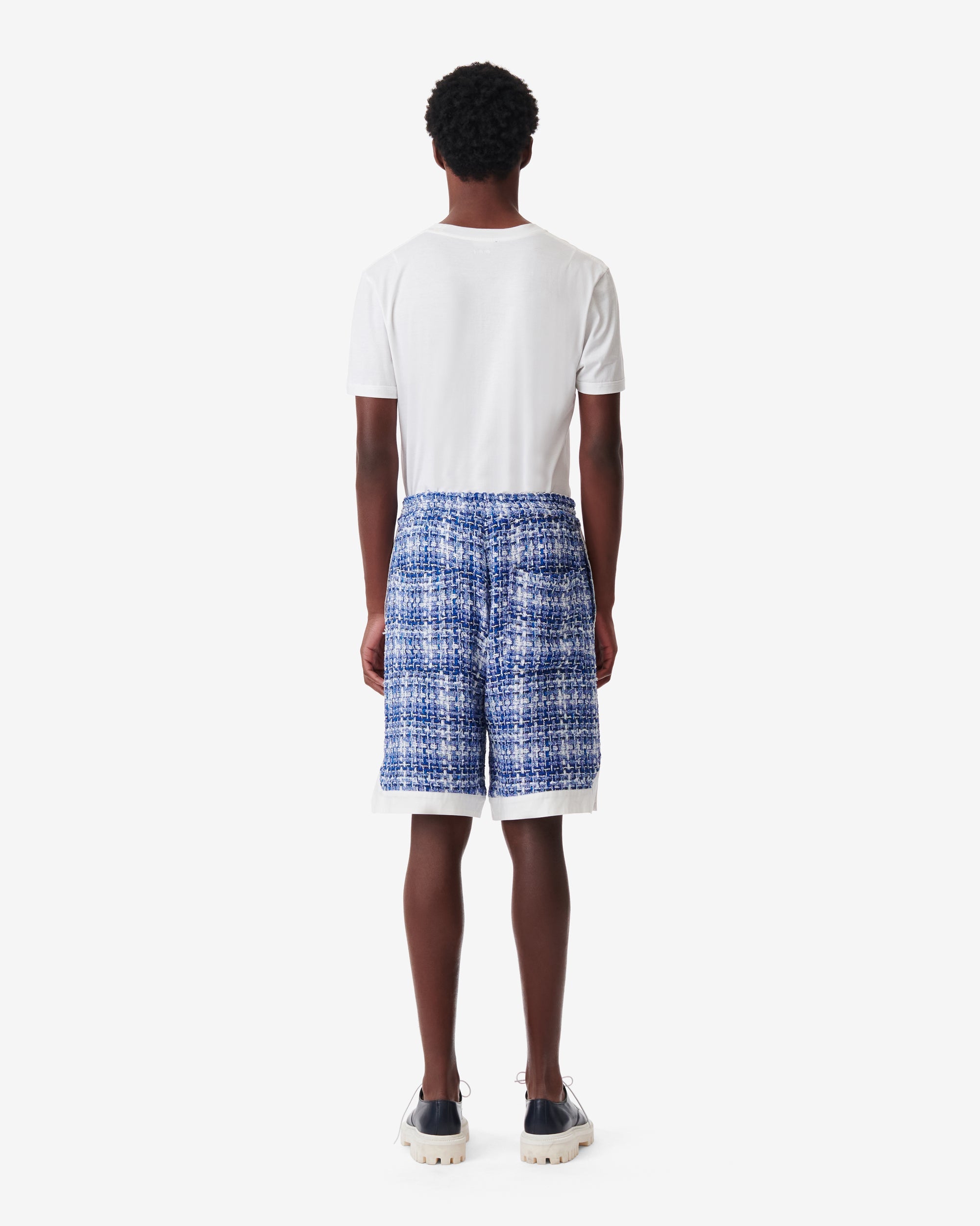 Dera shorts in tweed - Blue & White