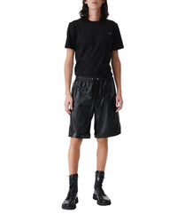 Orhin leather shorts - Black