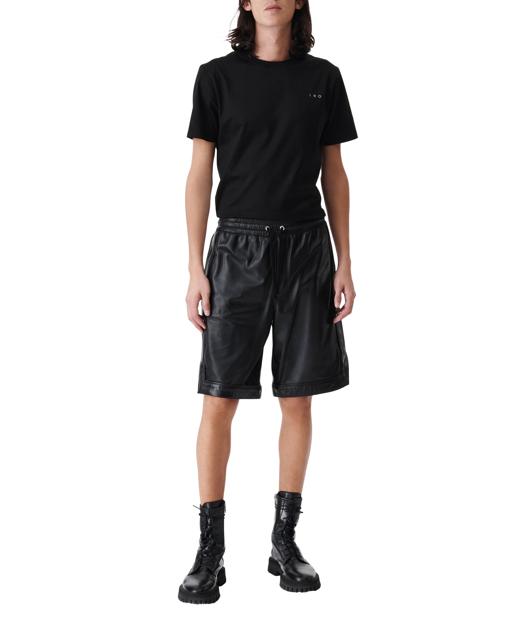 Orhin leather shorts - Black