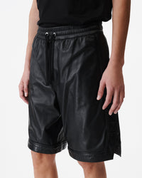 Orhin leather shorts - Black