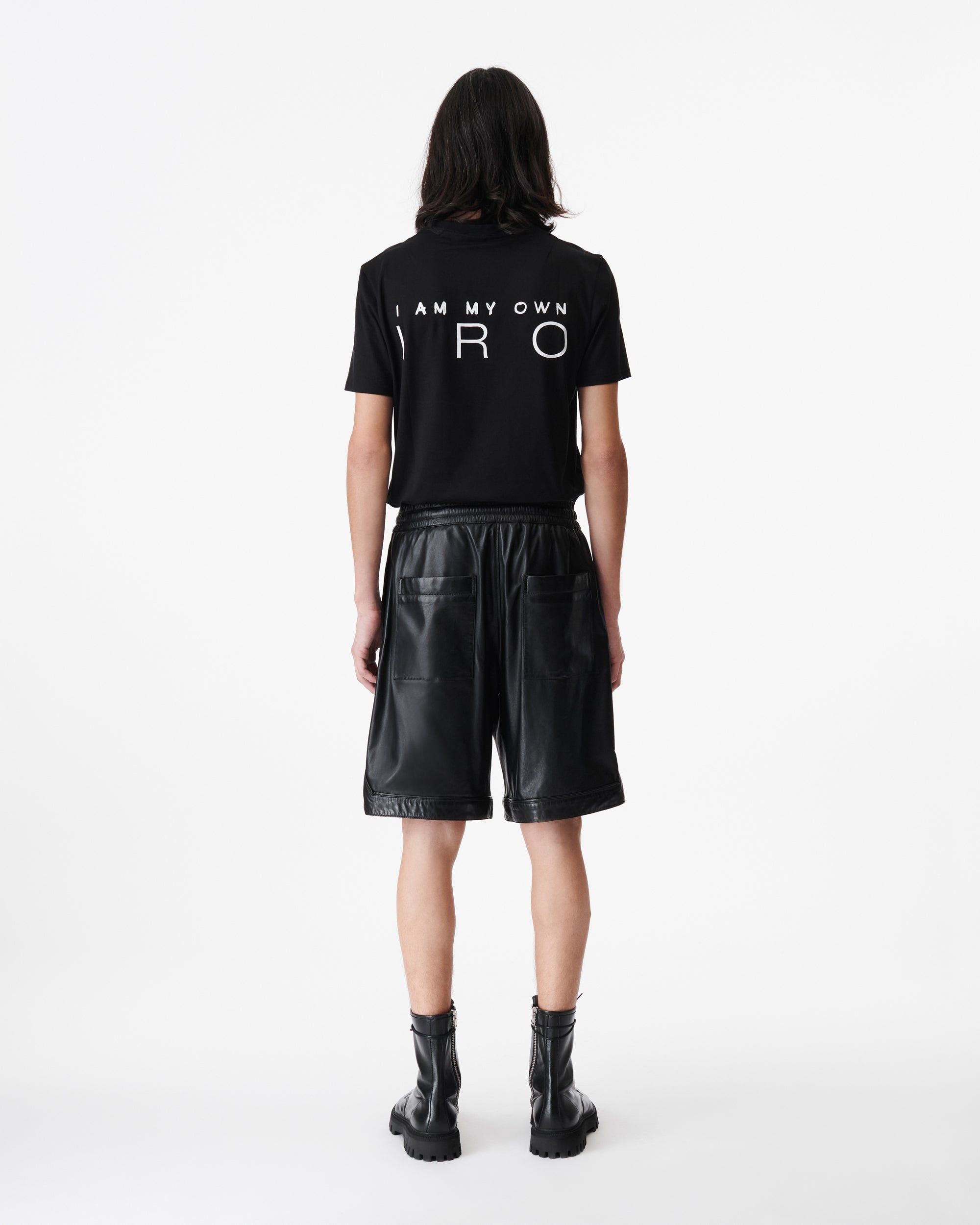 Orhin leather shorts - Black