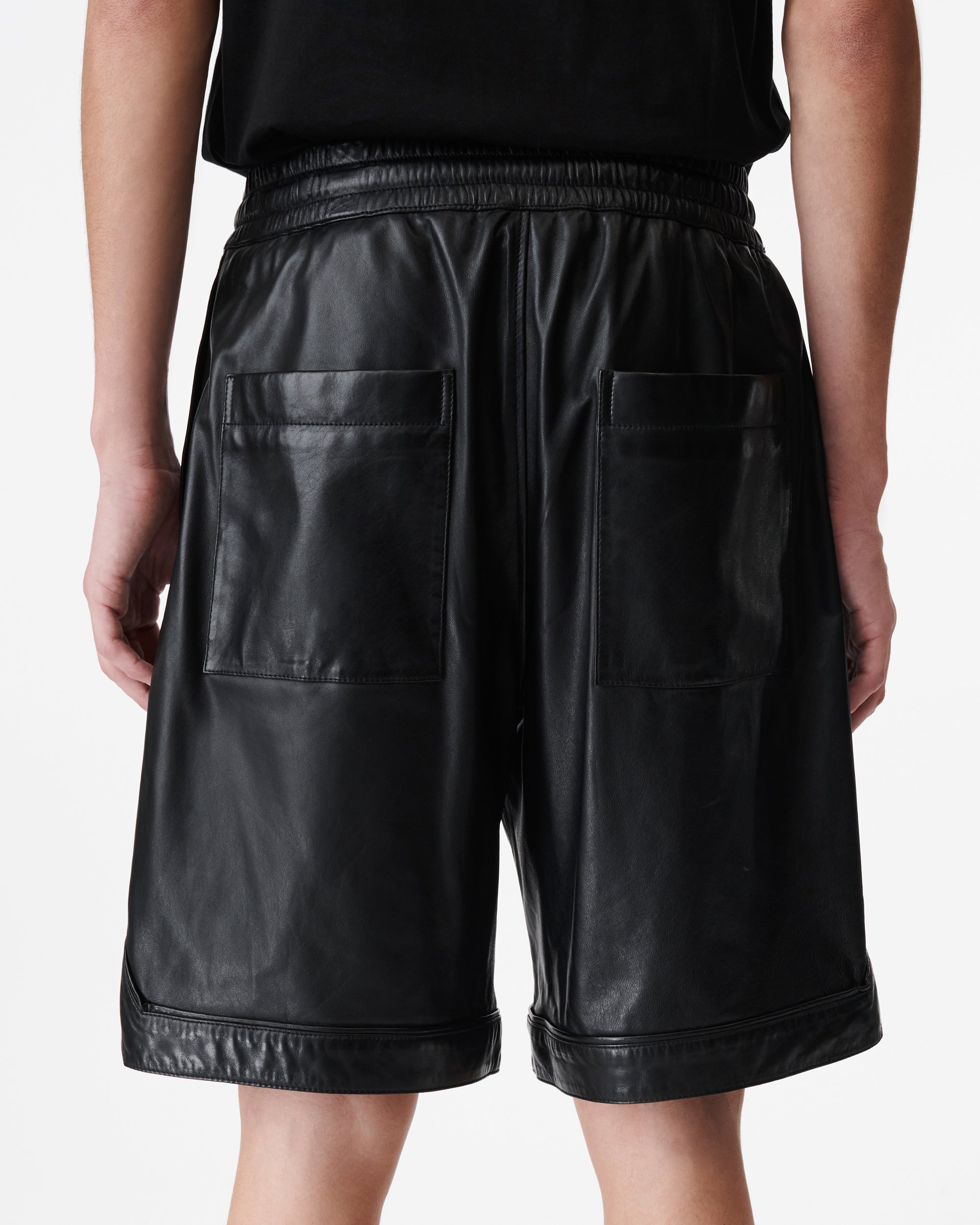 Orhin leather shorts - Black
