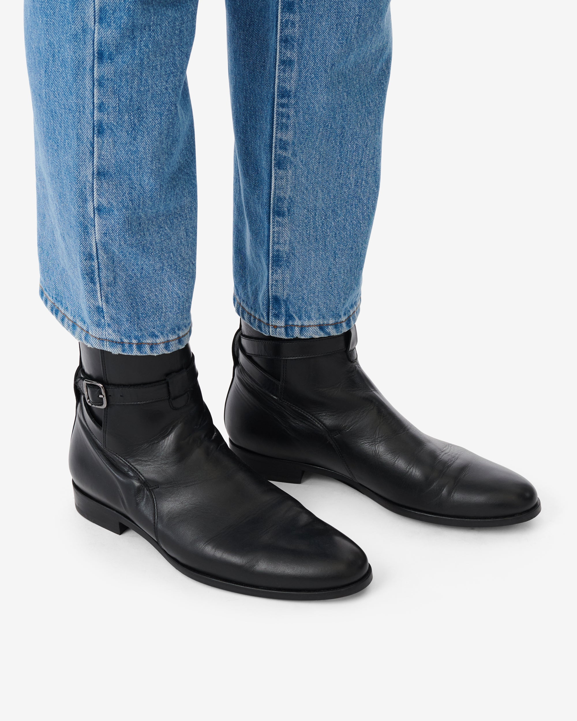 Johd low leather boots - Black