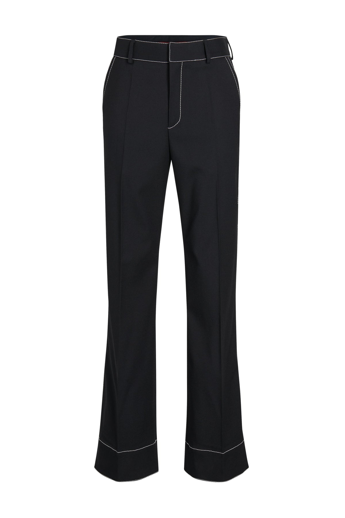 Pantalon large en laine vierge - Black