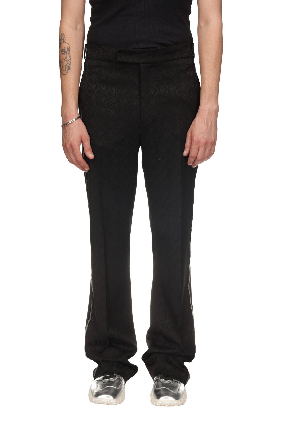 Pantalon tailleur en jacquard Moon Diamant - Black