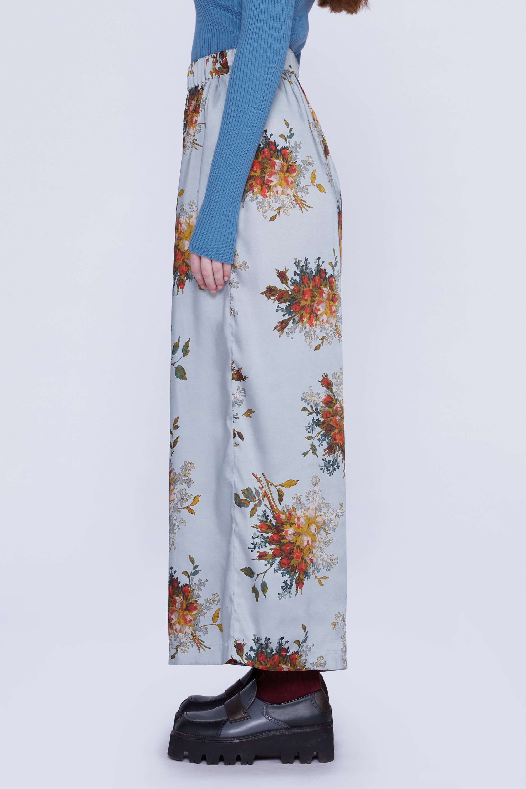 Pantalon avec élastique à la taille - Azzurro Fantasia