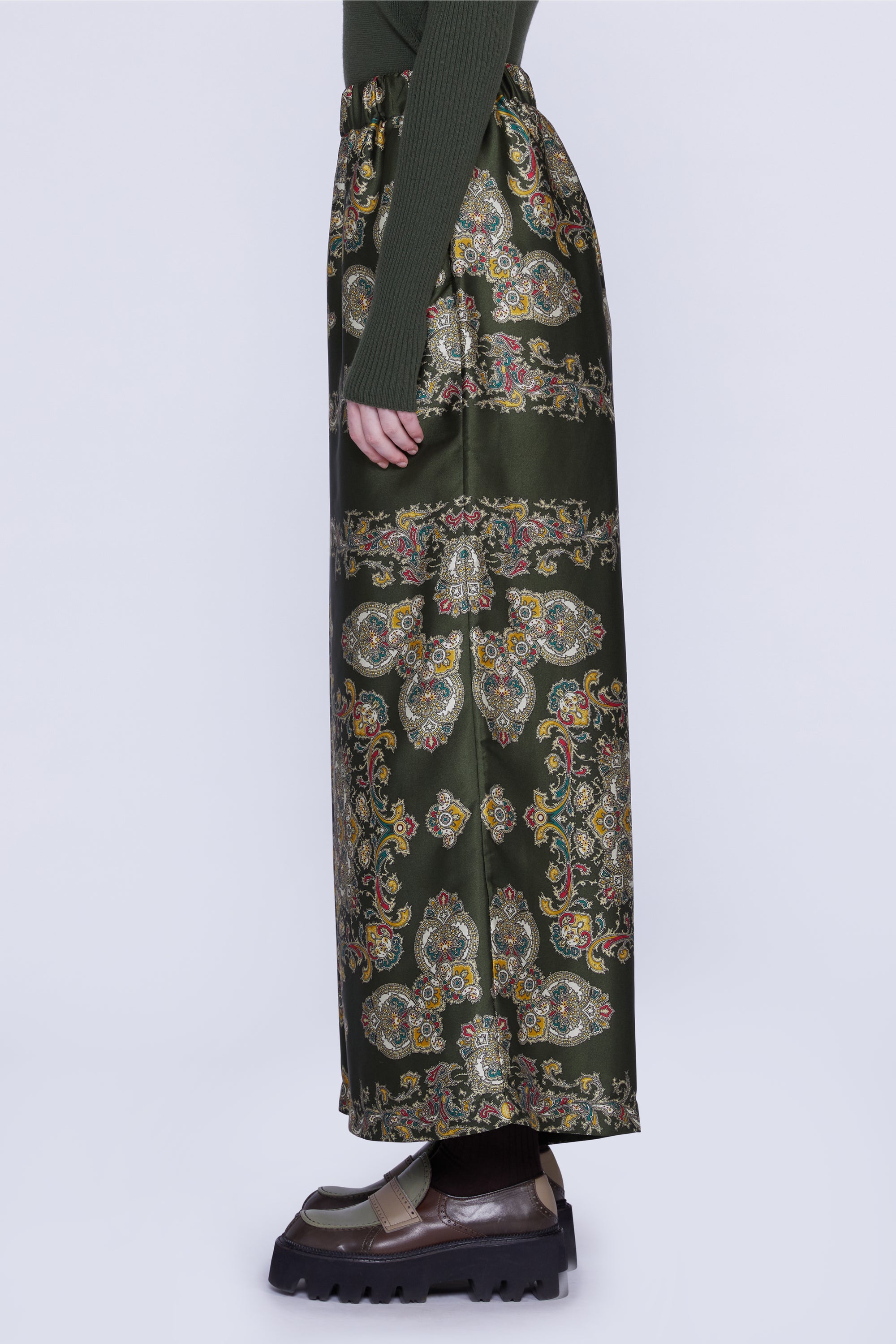 Pantalon avec élastique à la taille - Verde Fantasia