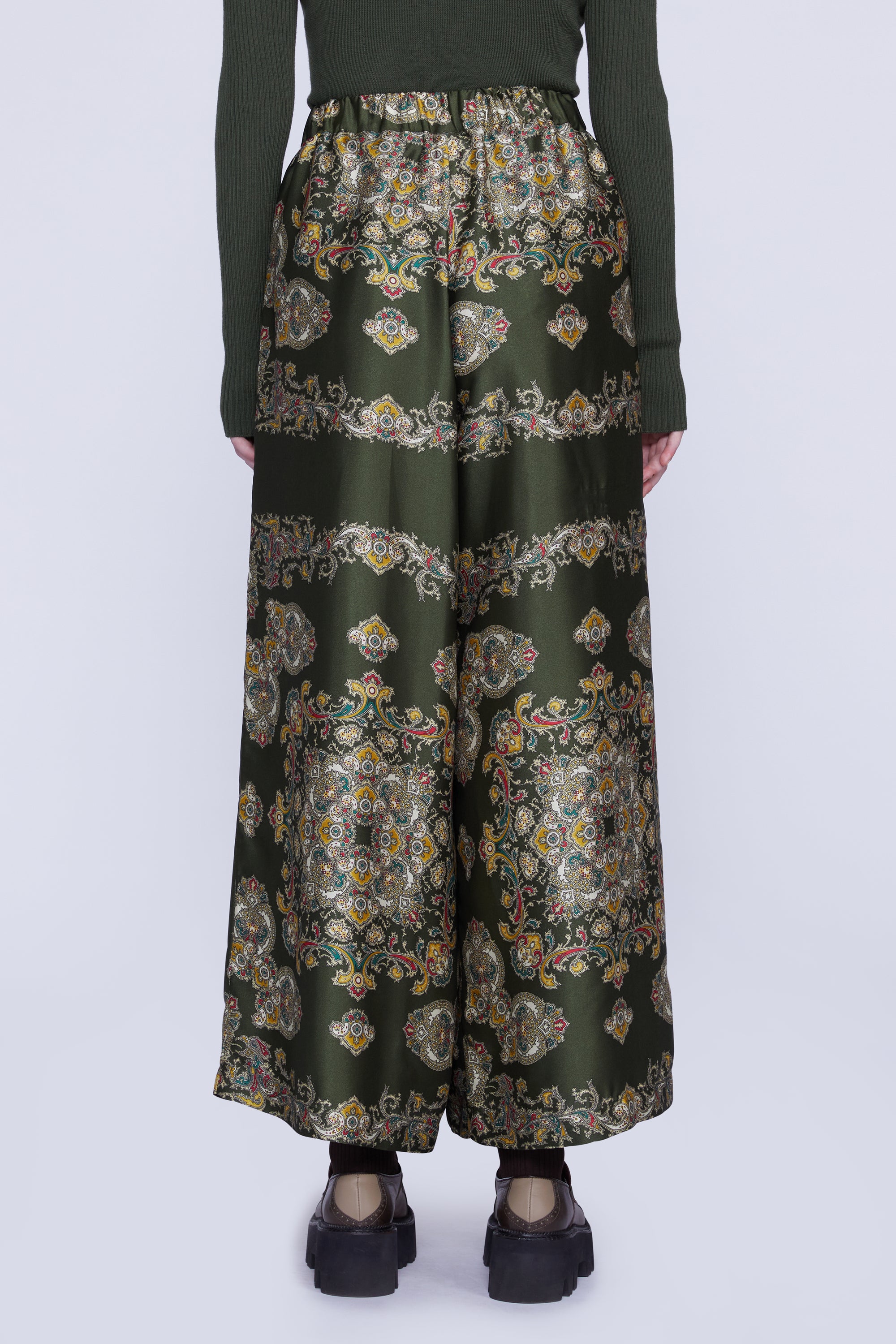 Pantalon avec élastique à la taille - Verde Fantasia