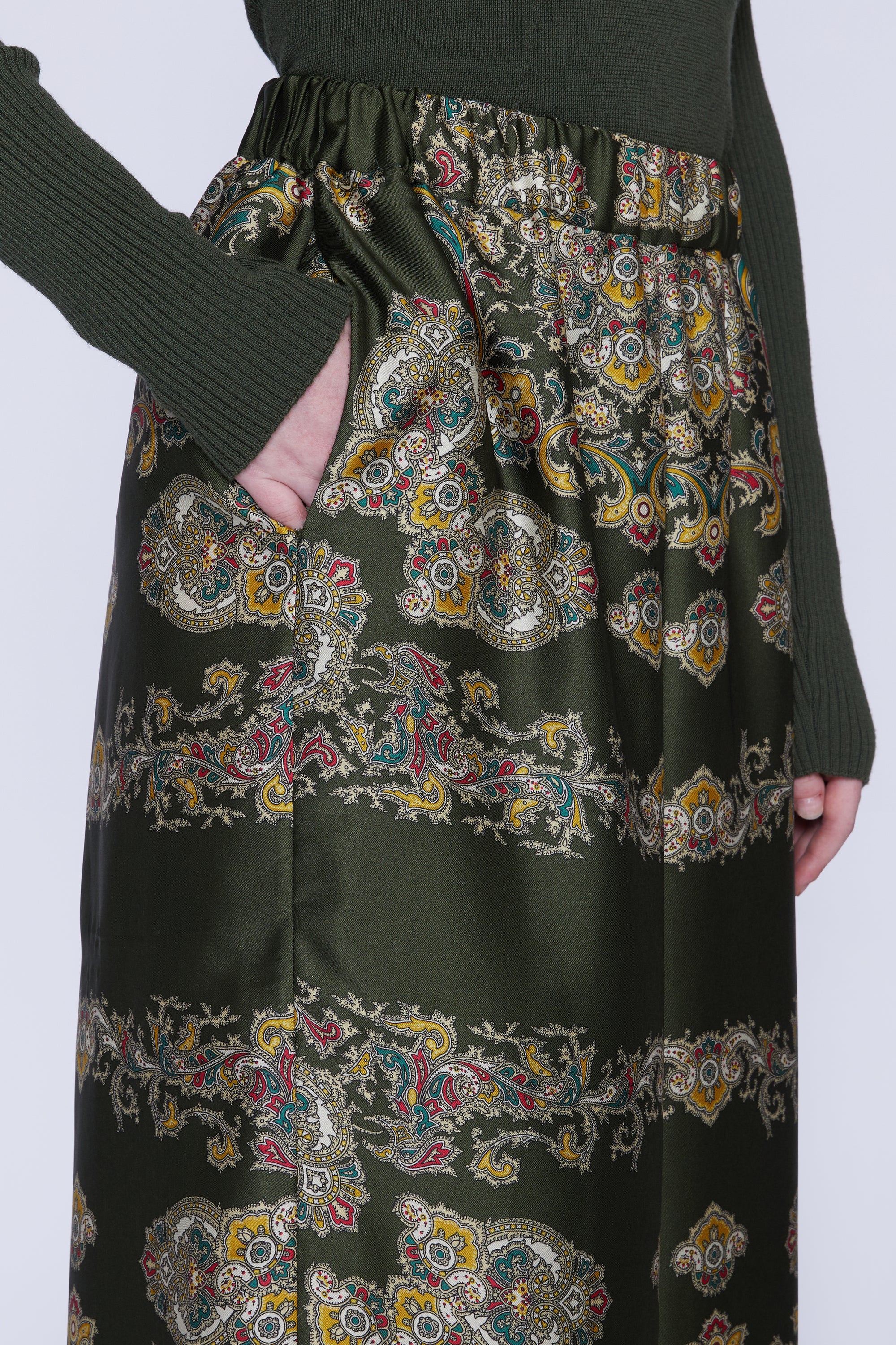 Pantalon avec élastique à la taille - Verde Fantasia