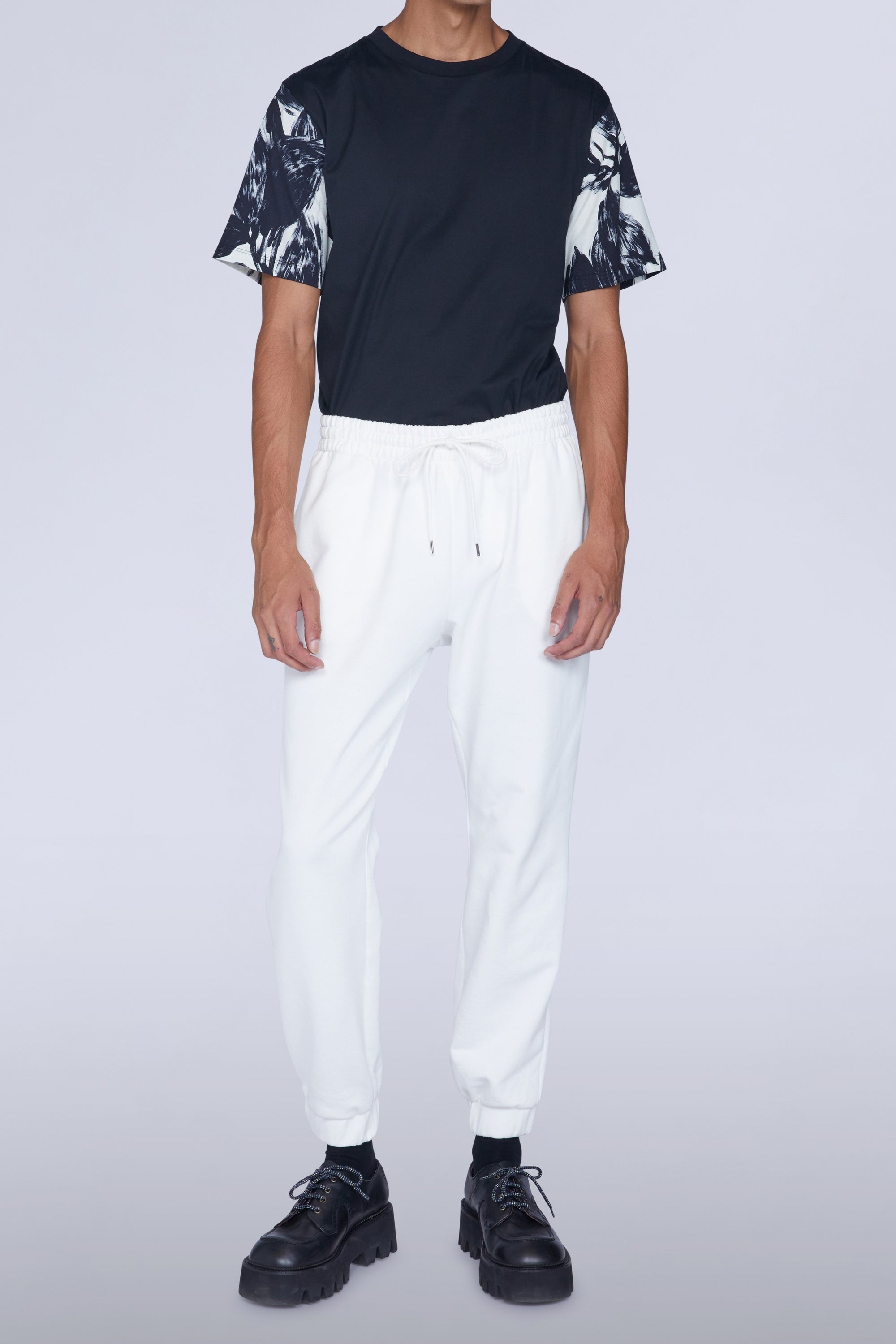 Pantalon blanc avec revers
