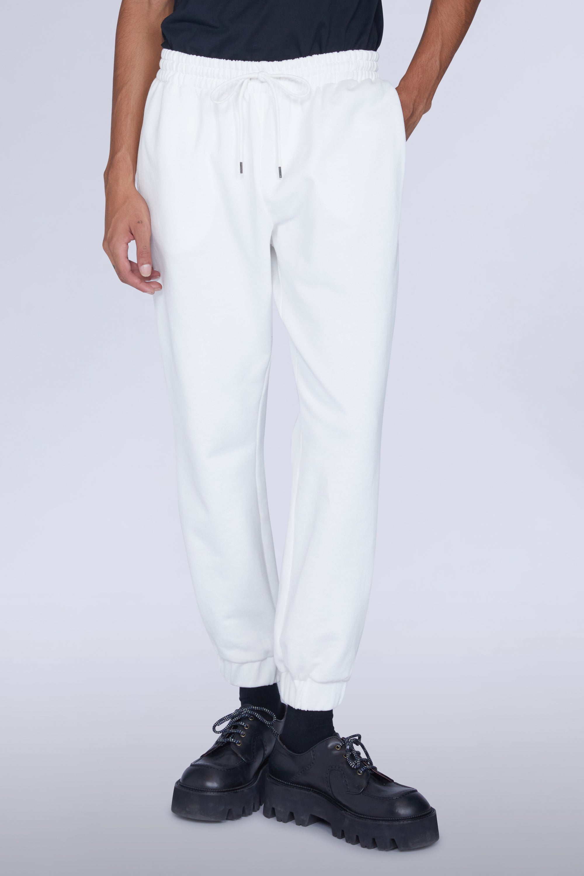 Pantalon blanc avec revers