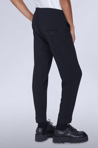 Pantalon droit avec élastique à la taille - Nero