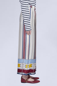 PANTALON JAMBE LARGE EN SOIE