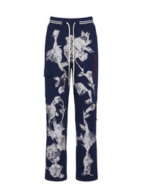 Pantalon cargo à cordons - Blu Fantasia