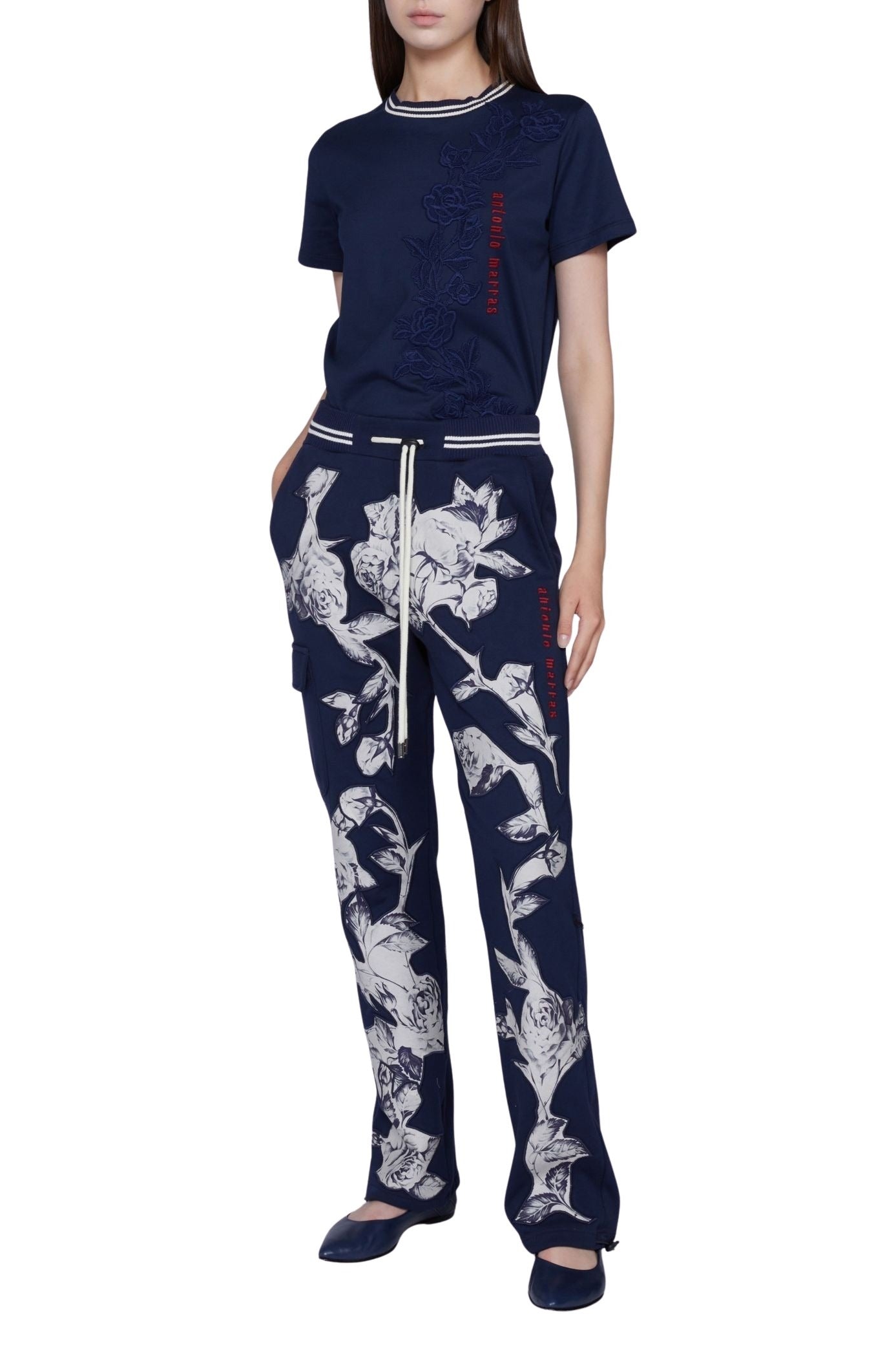 Pantalon cargo à cordons - Blu Fantasia