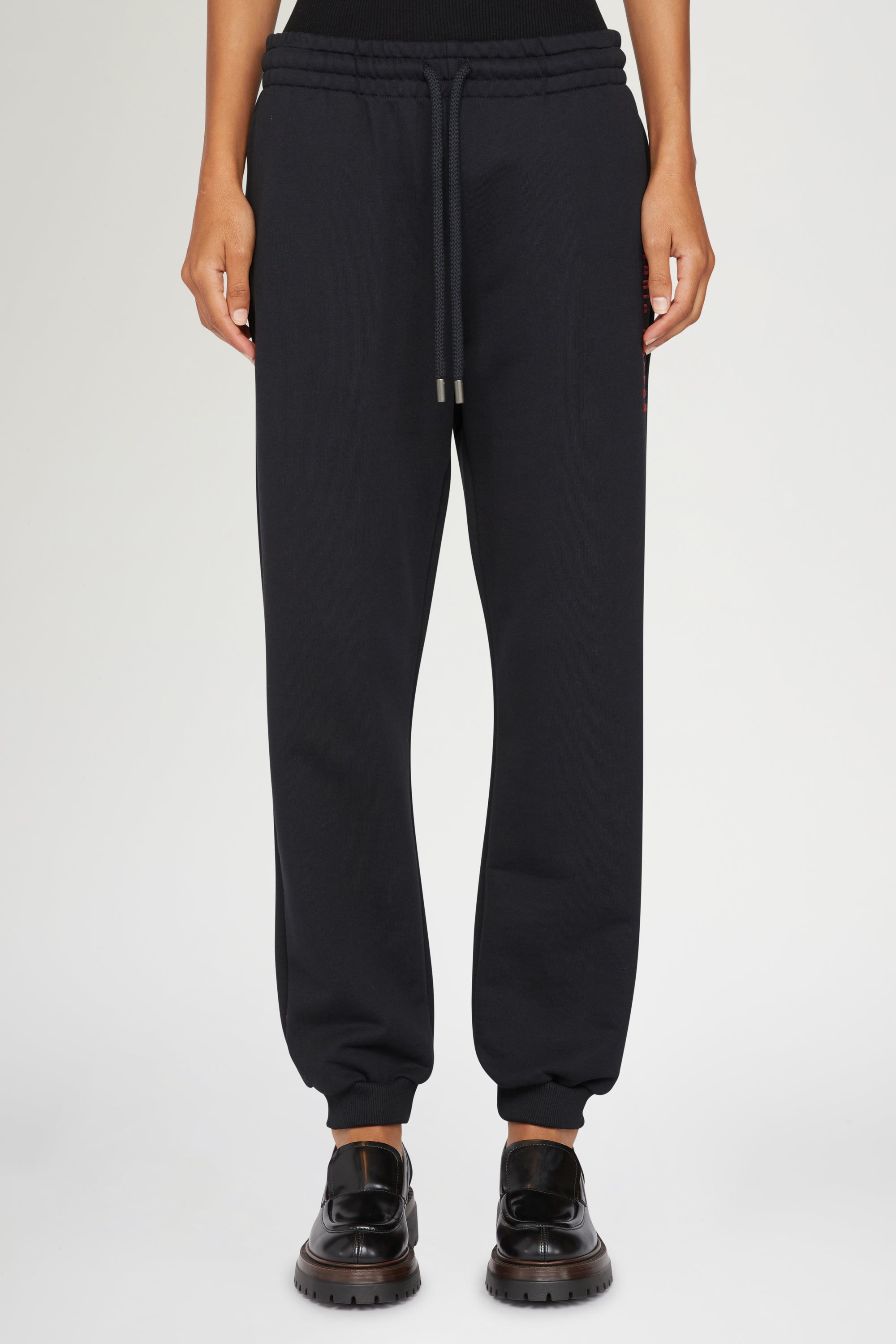 Pantalon unisexe avec revers logo - Nero Fantasia Rosso