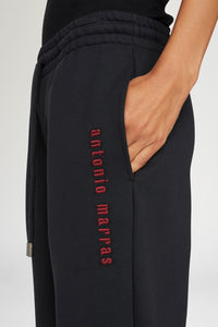 Pantalon unisexe avec revers logo - Nero Fantasia Rosso