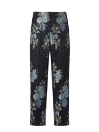 Pantalon capri à fleurs - Nero Fantasia Celeste